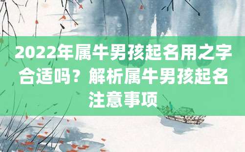 2022年属牛男孩起名用之字合适吗？解析属牛男孩起名注意事项