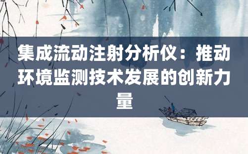 集成流动注射分析仪：推动环境监测技术发展的创新力量