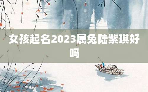 女孩起名2023属兔陆紫琪好吗