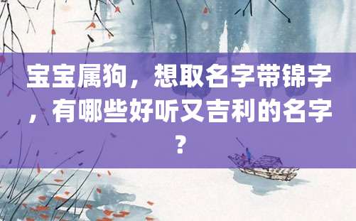 宝宝属狗，想取名字带锦字，有哪些好听又吉利的名字？