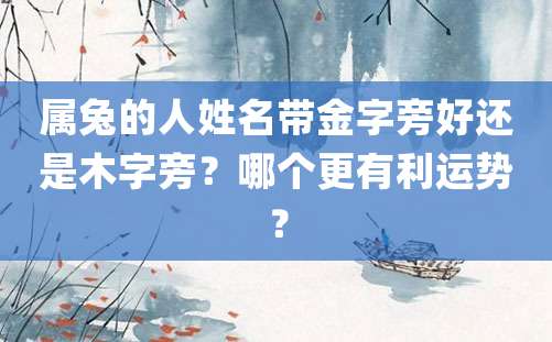 属兔的人姓名带金字旁好还是木字旁？哪个更有利运势？