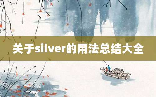 关于silver的用法总结大全