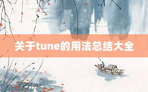 关于tune的用法总结大全