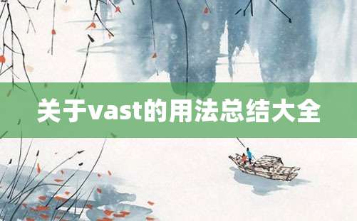 关于vast的用法总结大全