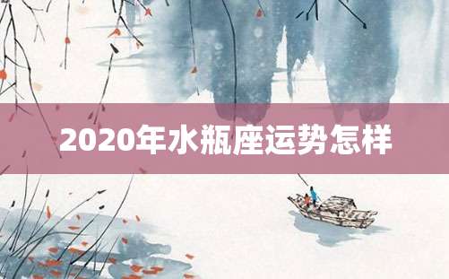 2020年水瓶座运势怎样