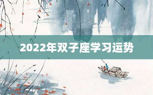 2022年双子座学习运势