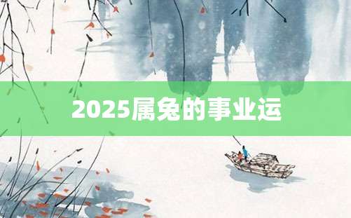 2025属兔的事业运