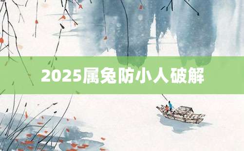 2025属兔防小人破解