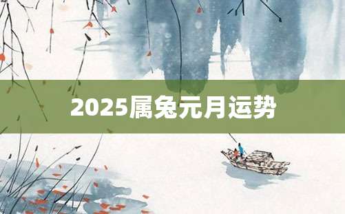 2025属兔元月运势