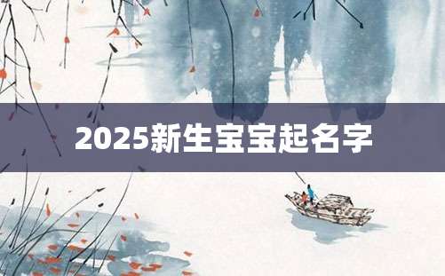 2025新生宝宝起名字