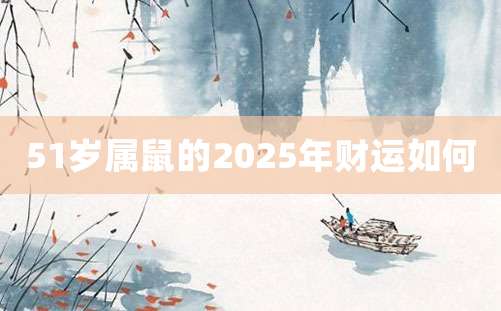 51岁属鼠的2025年财运如何