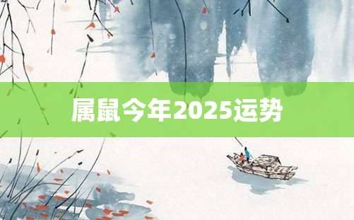 属鼠今年2025运势