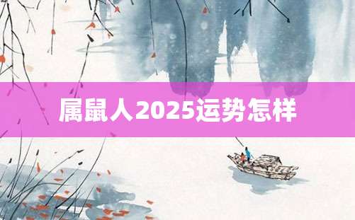 属鼠人2025运势怎样