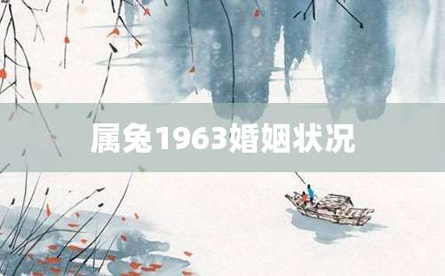 属兔1963婚姻状况