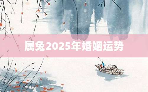 属兔2025年婚姻运势