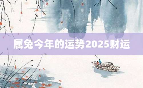 属兔今年的运势2025财运