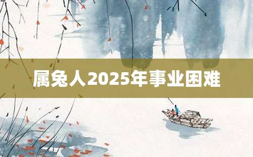 属兔人2025年事业困难