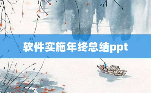 软件实施年终总结ppt