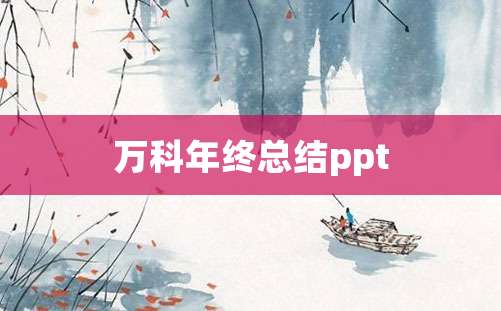 万科年终总结ppt