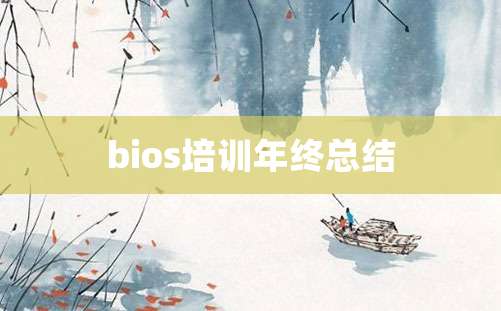 bios培训年终总结