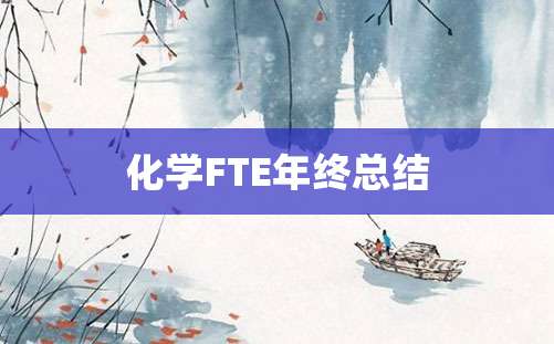 化学FTE年终总结