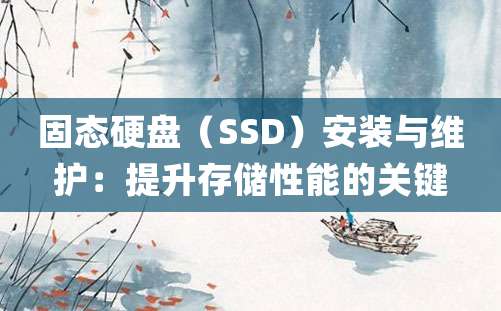 固态硬盘（SSD）安装与维护：提升存储性能的关键