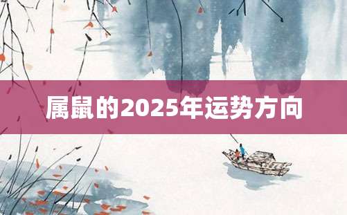 属鼠的2025年运势方向