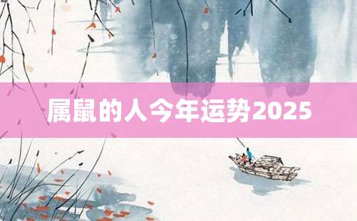 属鼠的人今年运势2025